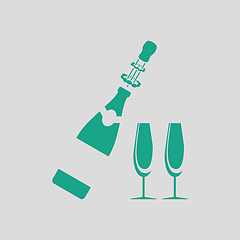 Image showing Party champagne and glass icon