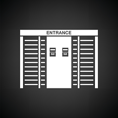 Image showing Stadium entrance turnstile icon