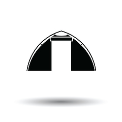 Image showing Touristic tent  icon