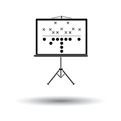 Image showing American football game plan stand icon