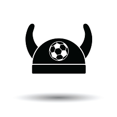 Image showing Football fans horned hat icon