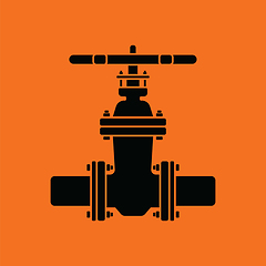 Image showing Pipe valve icon