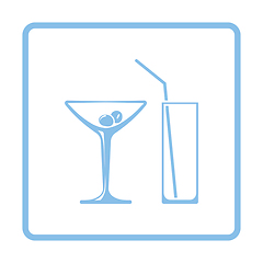 Image showing Coctail glasses icon
