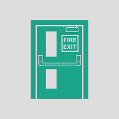 Image showing Fire exit door icon