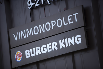 Image showing Vinmonopolet and Burger King