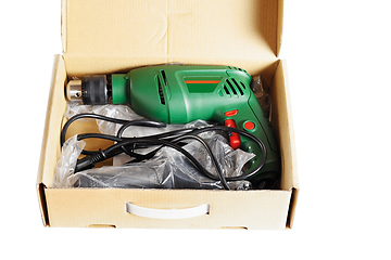 Image showing Electric drill in a box.
