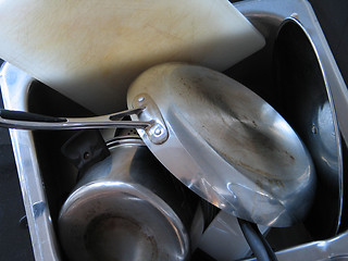 Image showing pots and pans