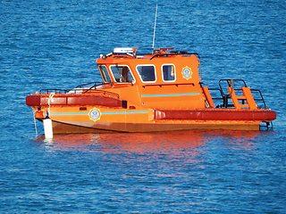 Image showing Orange boat rescue.