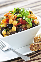 Image showing Vegetarian chickpea salad