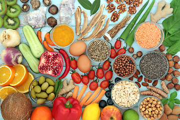 Image showing Large Collection of Immune System  Boosting Health Food