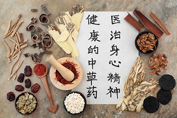 Image showing Traditional Chinese Herbs to Heal Mind Body and Spirit