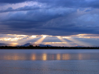 Image showing Sun glory. Laos