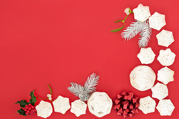 Image showing Traditional Christmas Mince Pie Background 