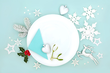 Image showing North Pole Themed Christmas Place Setting 