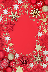 Image showing Festive Christmas Decorative Background Border