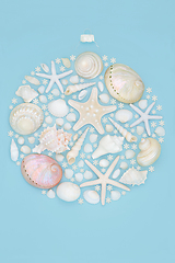 Image showing Abstract Seashell and Snowflake Christmas Bauble 