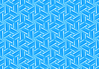 Image showing Abstract bright blue repeating pattern