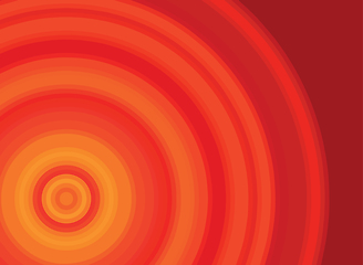Image showing Bright red and orange vector background with a circle pattern