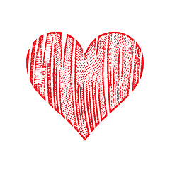 Image showing Abstract bright red vector heart