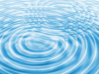 Image showing Abstract blue water ripples