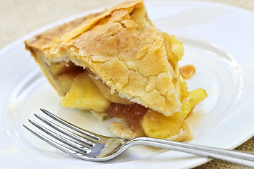 Image showing Slice of apple pie