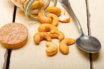 Image showing cashew nuts on a glass jar