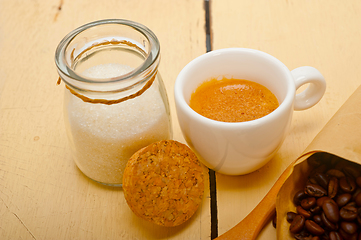 Image showing espresso coffee and beans