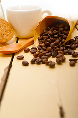 Image showing espresso coffee and beans