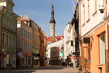 Image showing empty street of Tallinn city old town