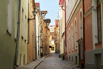 Image showing empty street of Tallinn city old town