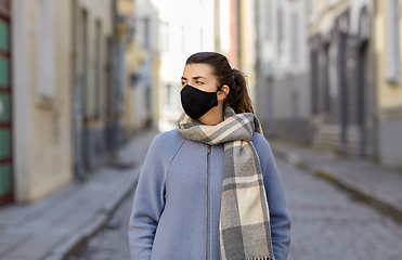 Image showing woman wearing protective reusable barrier mask