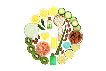 Image showing Healthy Nutrition for Natural Skincare Beauty Treatment