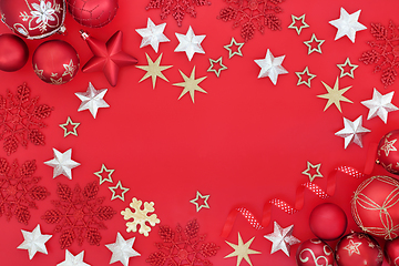 Image showing Festive Christmas Decorative Background Border