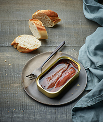 Image showing canned anchovy fillets