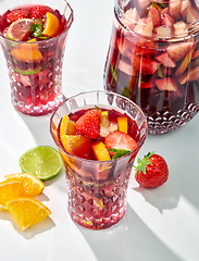 Image showing jug and glasses of sangria