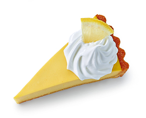 Image showing slice of lemon tart