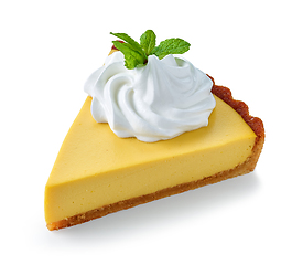 Image showing slice of lemon tart