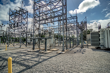 Image showing Electric High-voltage power substation