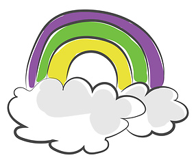 Image showing A colorful rainbow vector or color illustration