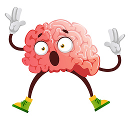 Image showing Brain is stunned, illustration, vector on white background.