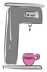 Image showing Coffee machine vector or color illustration
