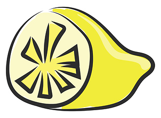 Image showing Half lemon vector or color illustration