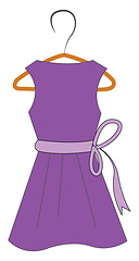 Image showing Purple dress on hanger 