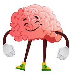 Image showing Brain is satisfied, illustration, vector on white background.