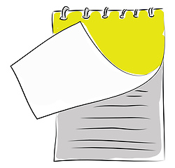 Image showing Notebook illustration vector on white background 