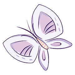 Image showing Simply drawn pink butterfly 