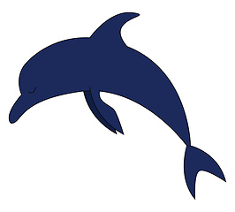 Image showing Blue dolphin vector illustration 