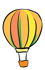 Image showing A round parachute vector or color illustration