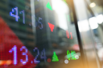 Image showing Stock market display at street