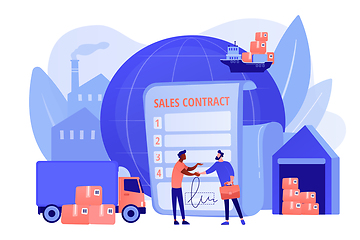 Image showing Sales contract terms concept vector illustration